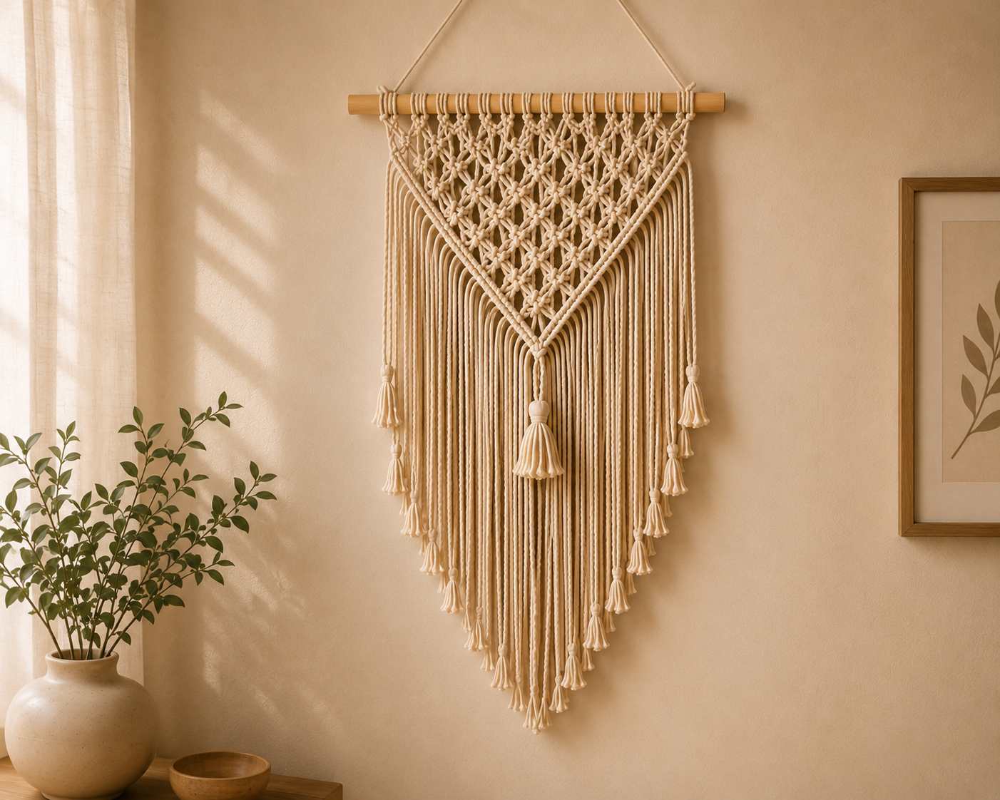 Handcrafted Macramé Wall Hanging | Premium Cotton Boho Home Decor | Aarvee Living