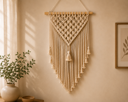 Handcrafted Macramé Wall Hanging | Premium Cotton Boho Home Decor | Aarvee Living