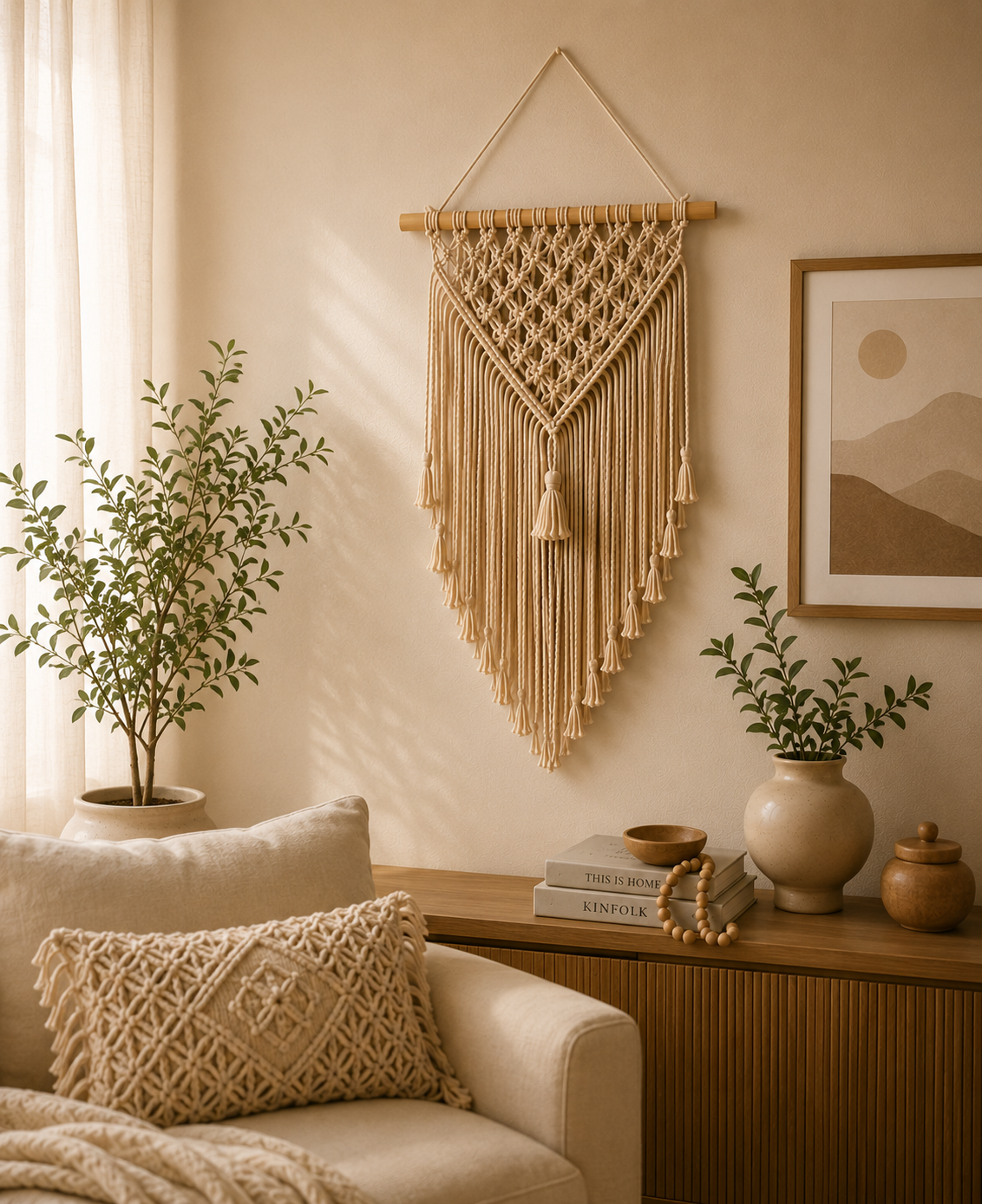 Handcrafted Macramé Wall Hanging | Premium Cotton Boho Home Decor | Aarvee Living
